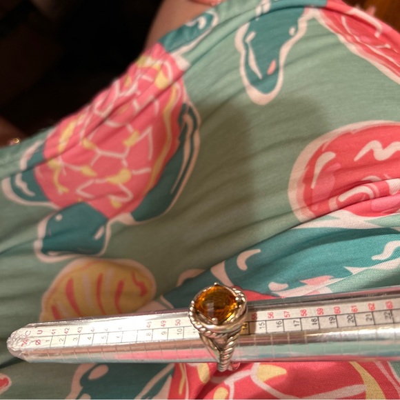 David Yurman vintage sterling silver infinity cable band topaz size 6 3/4 - Picture 9 of 14